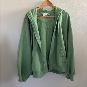 H&M Sage Green Casual Hoodie